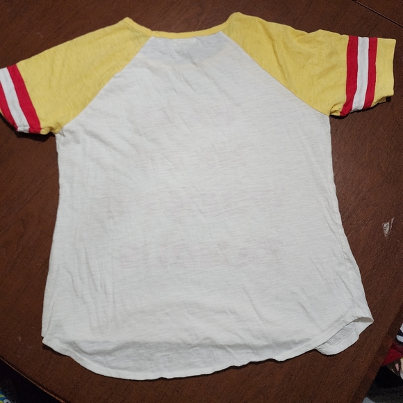 No Comment Yellow Red and White Tee - Picture 5 of 5